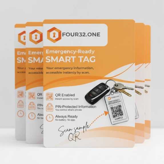 MediFile.me packaged emergency tag